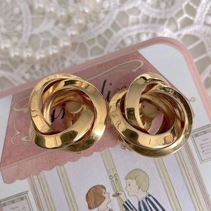 Vintage GIVENCHY Huge Swirl Twist Knot Earrings